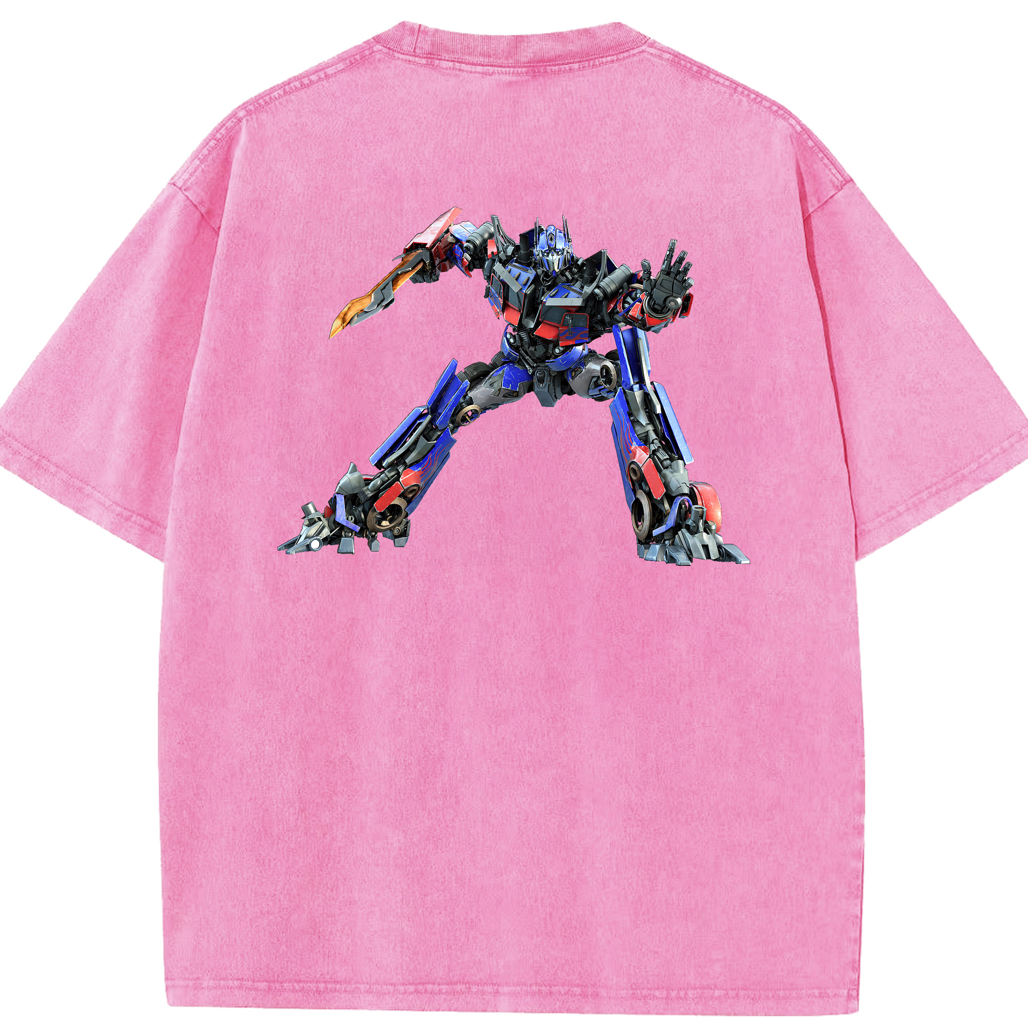 （画像用） Transformers トランスフォーマー 綿100% ヴィンテージ風 半袖Tシャツ（背面プリント）
